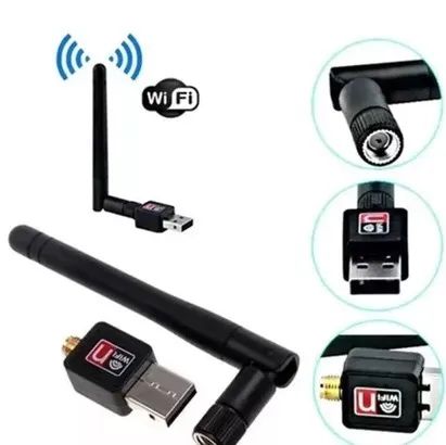 Adaptador Receptor Wireless Wifi Usb, Externa, portátil para PC e Notebook