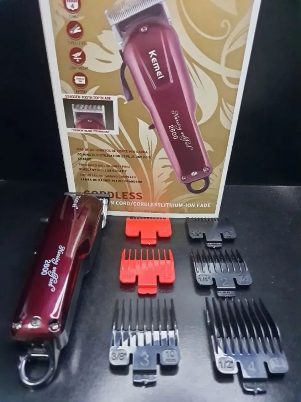 Máquina de Cortar Cabelo Profissional Kemei KM-2600 - Foto 5
