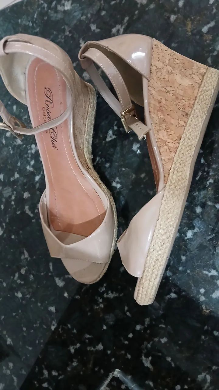 Sandália Nude salto baixo - Foto 2