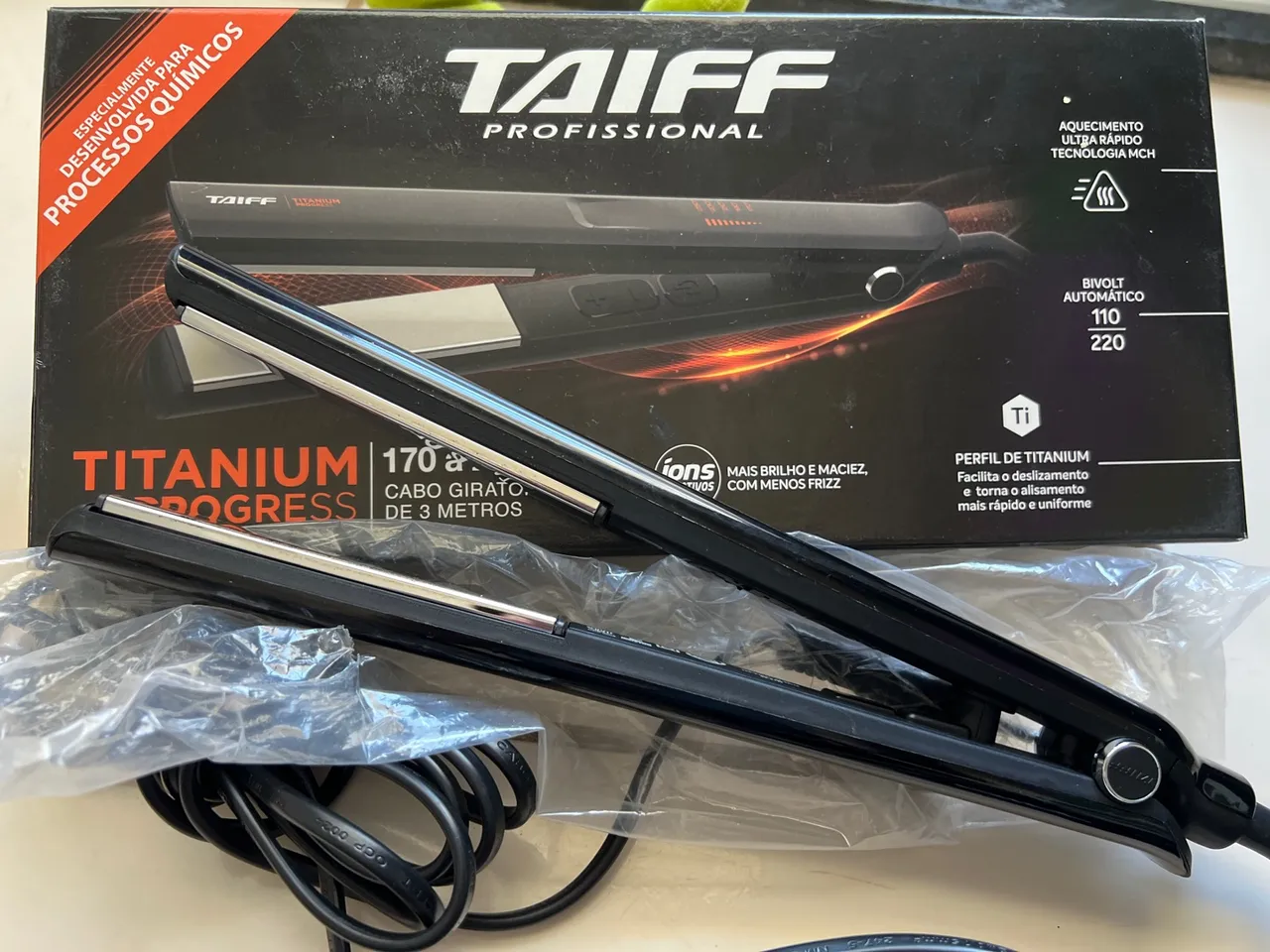 Prancha de Cabelo Taiff Titanium Progress 170°C