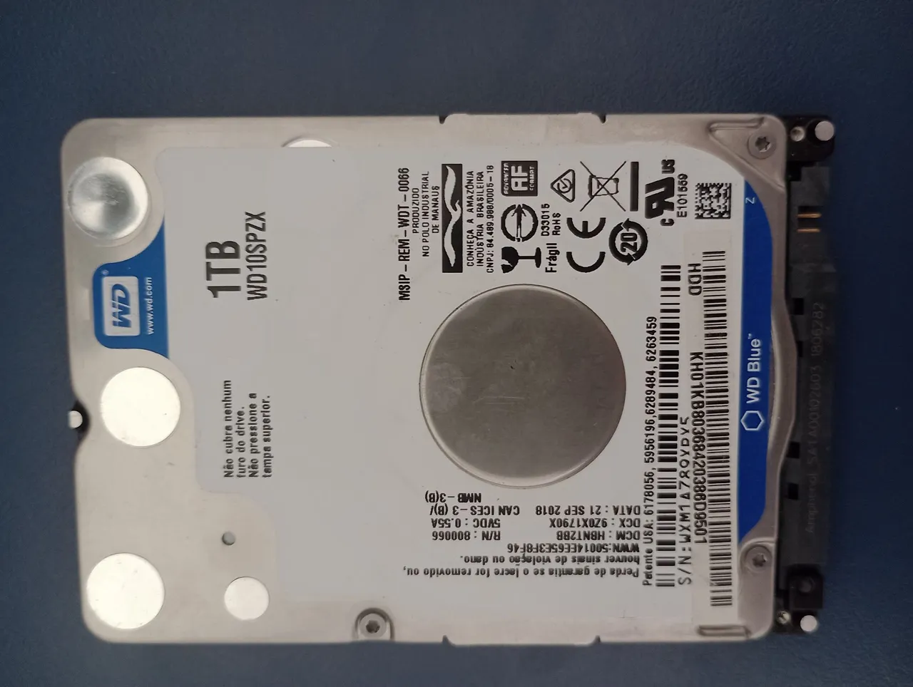 HD 1TB Western Digital Blue 2.5" WD10SPZX