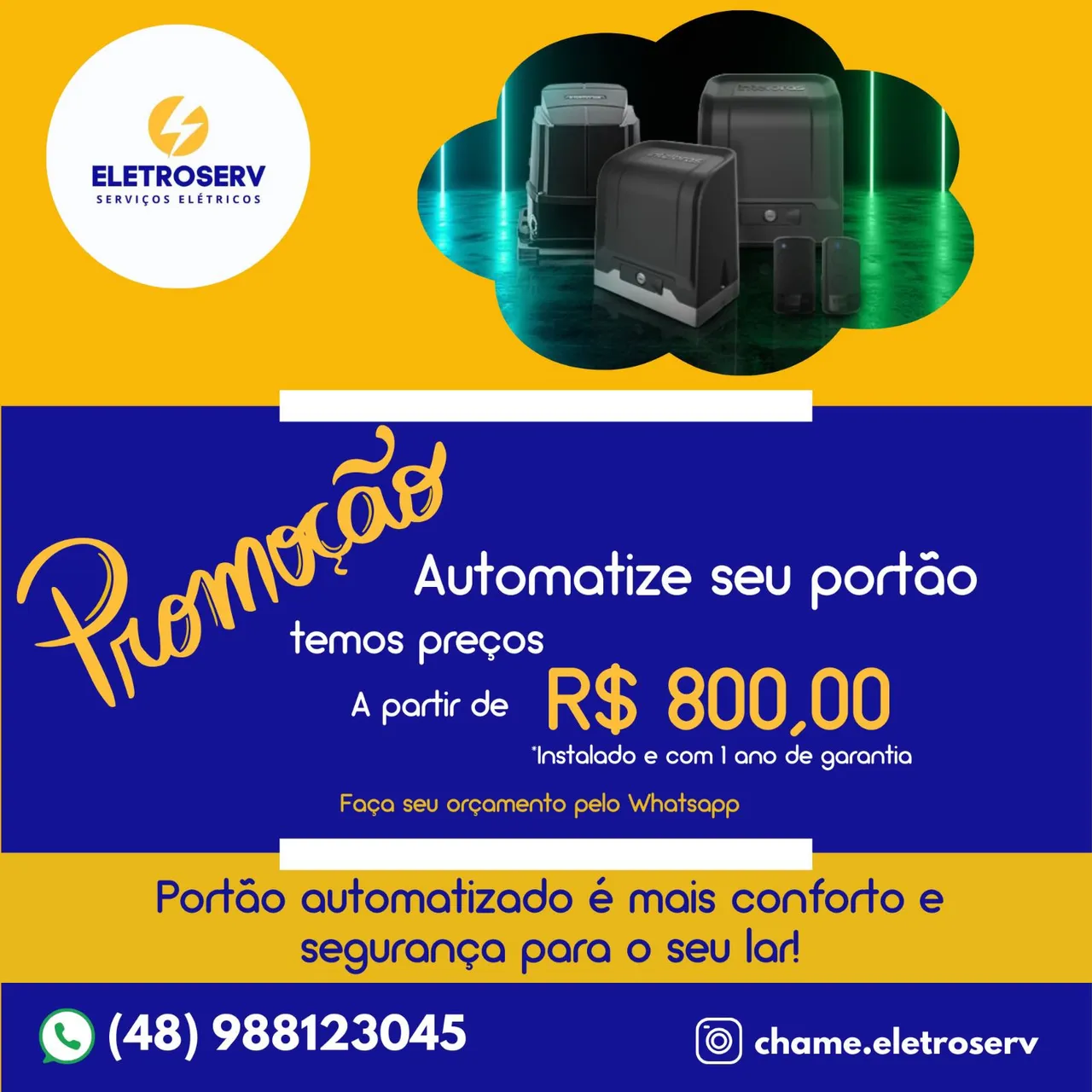 Portão eletrônico venda e manutenção 24h