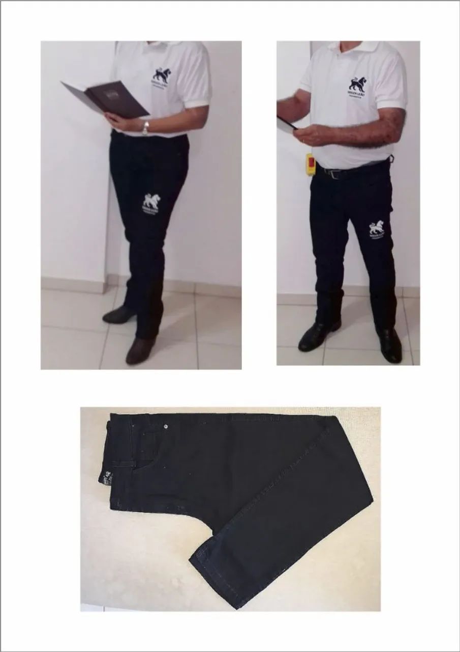 Souza Leão JEANS(FARDAMENTOS)Calças JEANS Básica Preta ou Azul em Lycra ambos os Sexos. - Foto 2