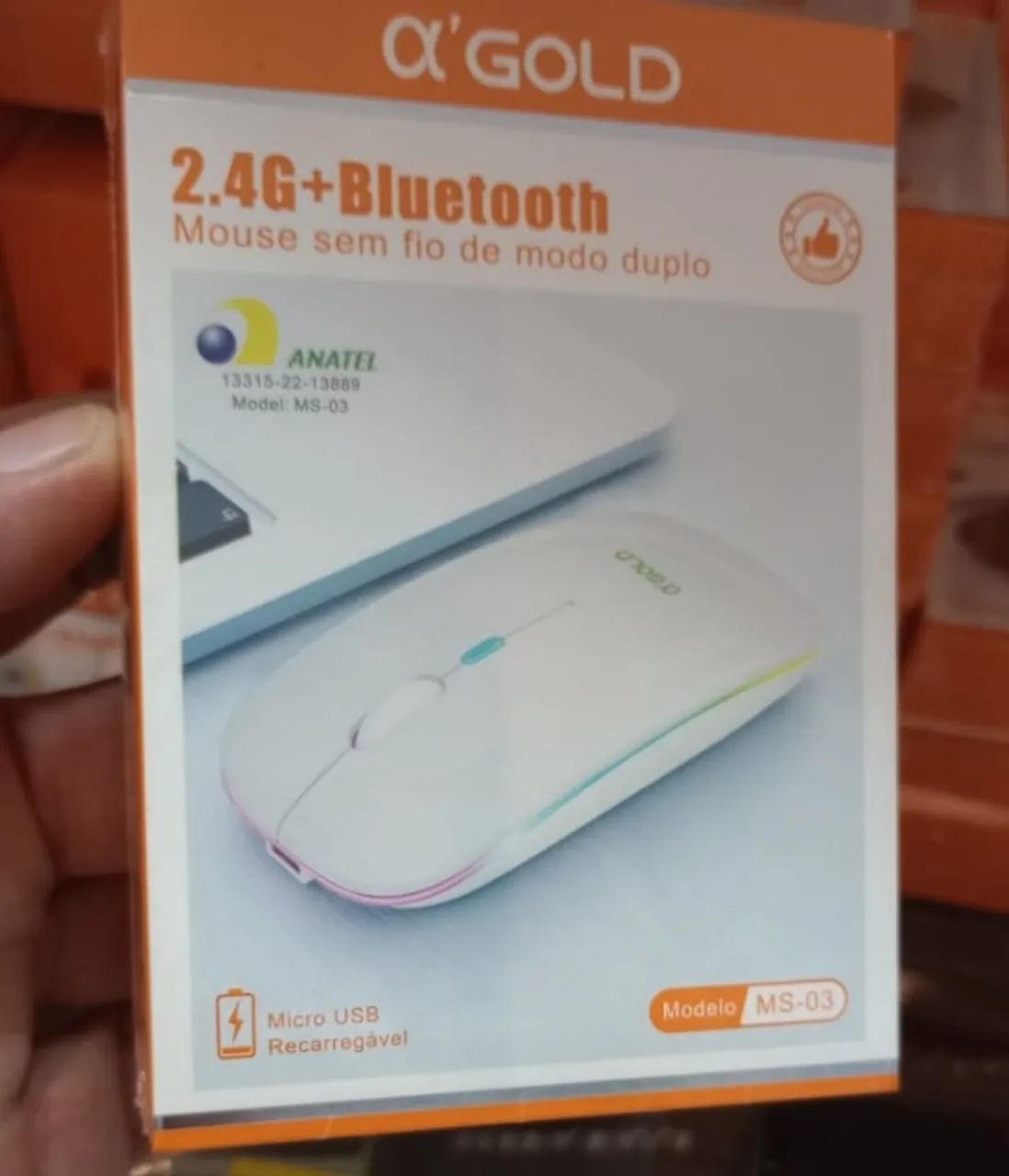 Mouse Regarregavel Sem Fio, (entregmos) - Foto 3