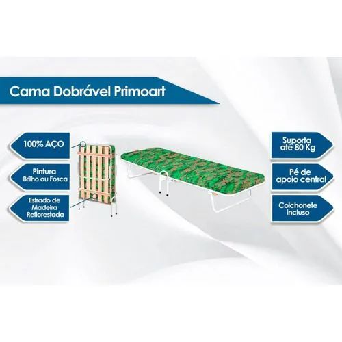 Cama Campanha Dobrável  - Conforto e Praticidade - Foto 3