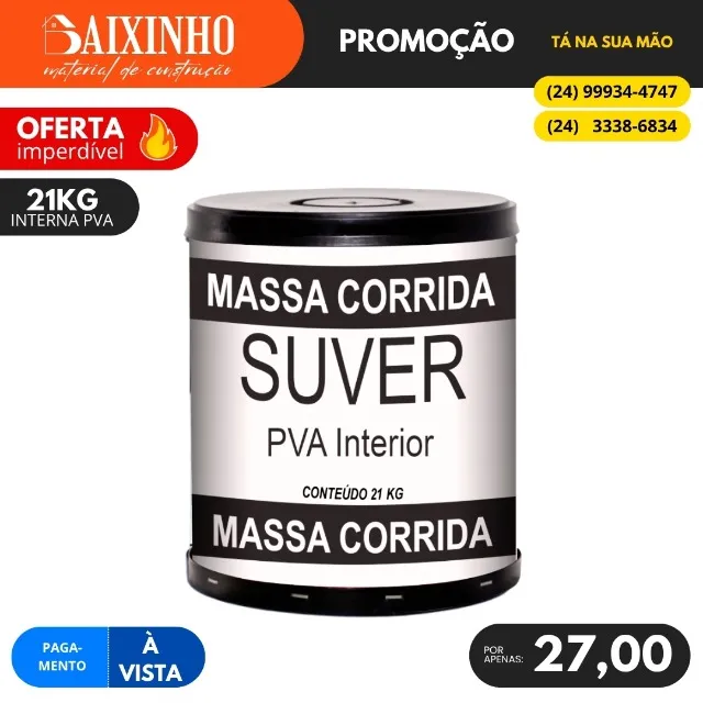 Massa Corrida 21KG Suver