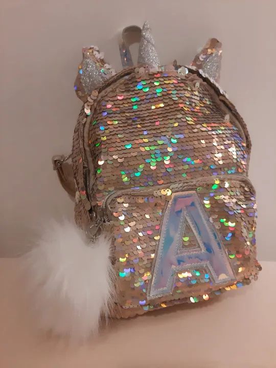 Mini Mochila Unicórnio - Letra A - Nova - Foto 4
