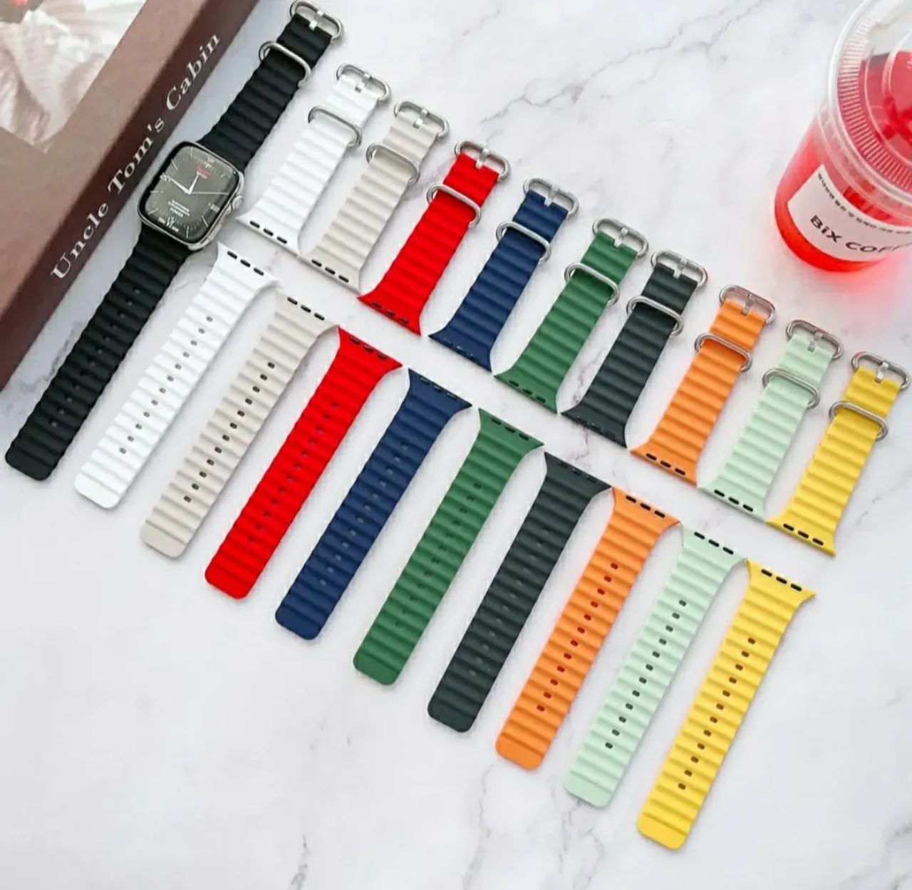 Pulseira Oceano Compatível com APPLE WATCH, linha ULTRA e linha IWO. Várias Cores  - Foto 3