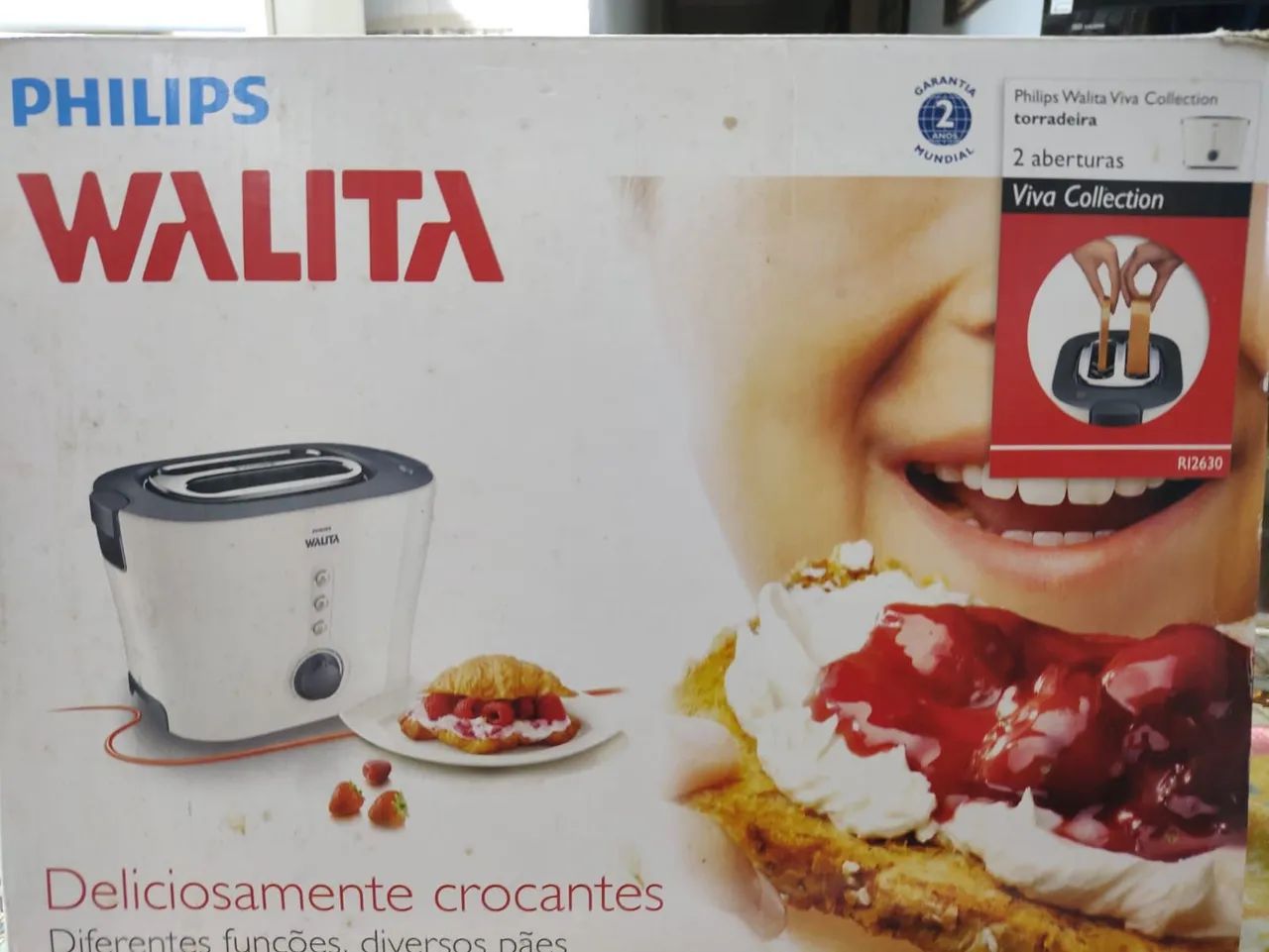 Torradeira Philips Walita Viva Collection 2 Aberturas