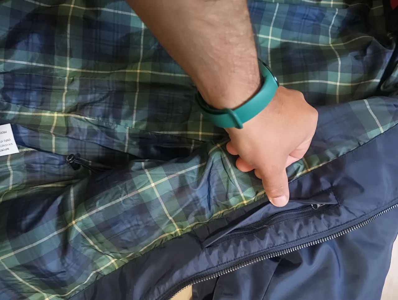 Jaqueta masculina azul marinho acolchoada - Foto 5
