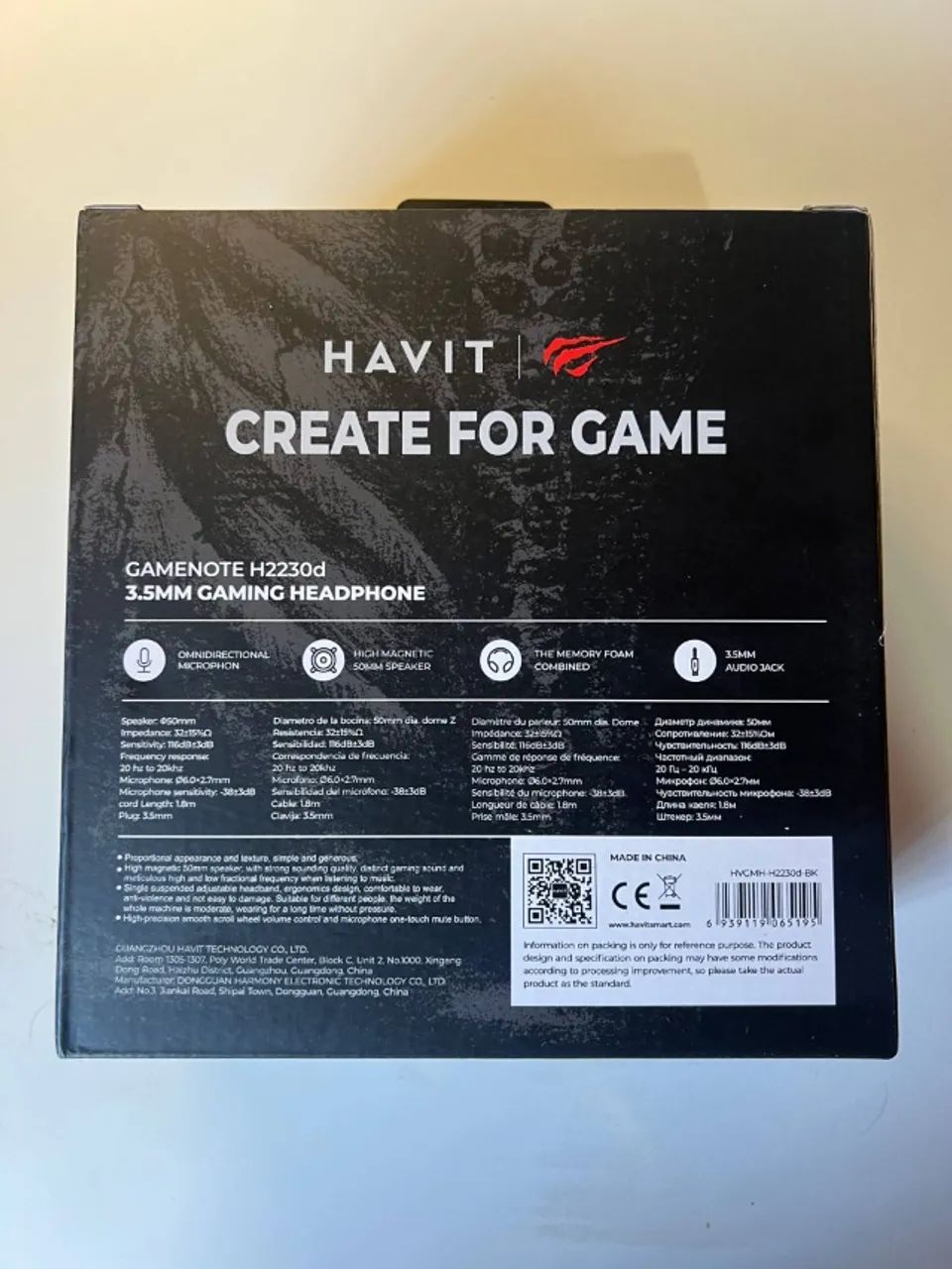 Fone Headset Gamer HAVIT [Lacrado] / Som muito bom  / Microfone removivel - Foto 3