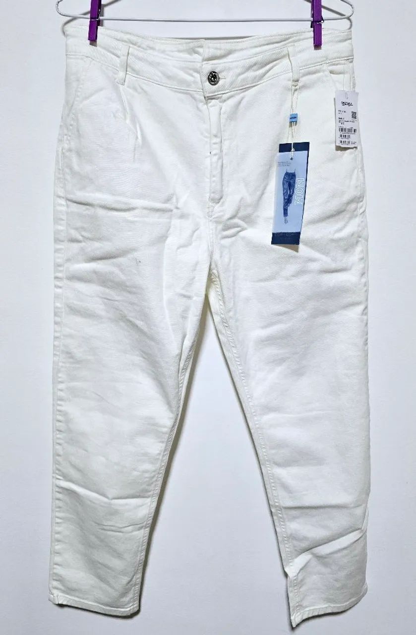 Calça Mom Jeans Branca 46, Lez a Lez - NOVA