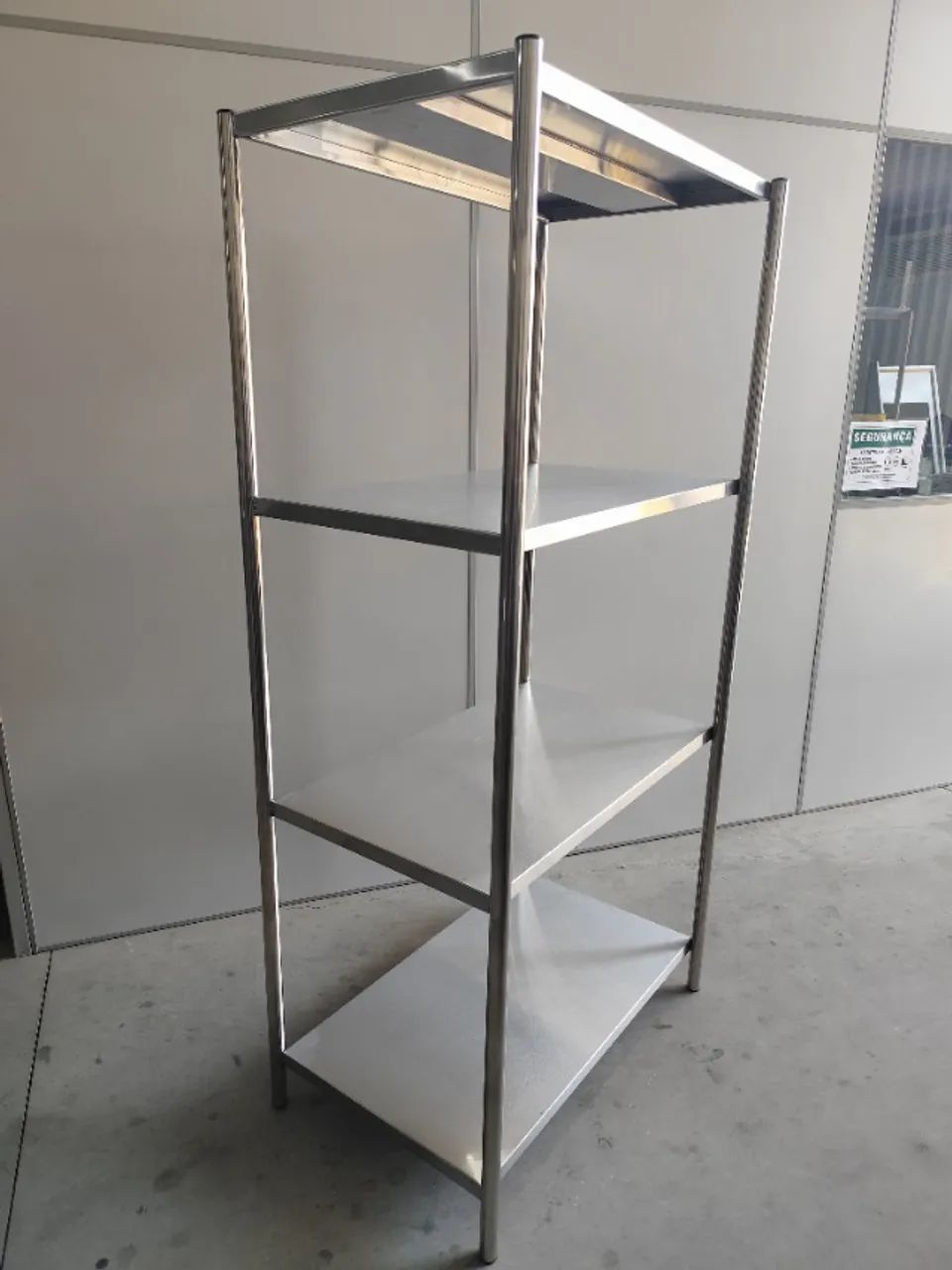 Estante para câmara feita em Aço inox - 1,80m 4 prateleiras - Foto 2