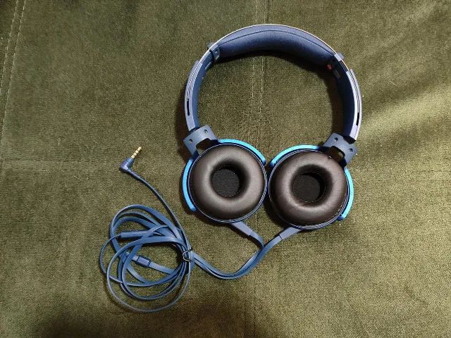 fone de ouvido sony mdr-xb550 azul - Foto 4