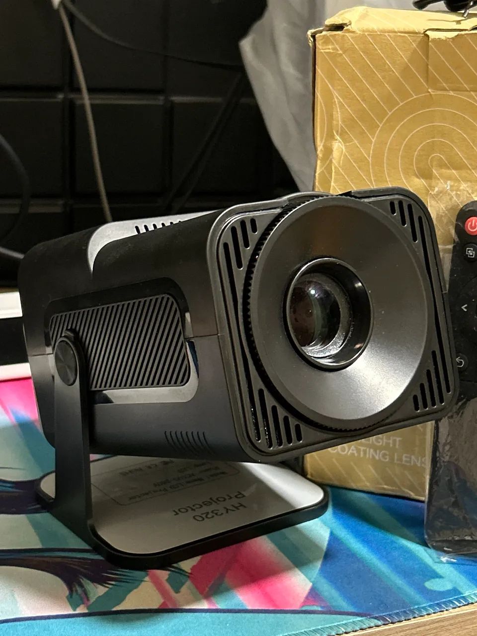 Projetor Hy320 Mini 4K Smart Tv Android Wifi6 4k Com Controle Remoto