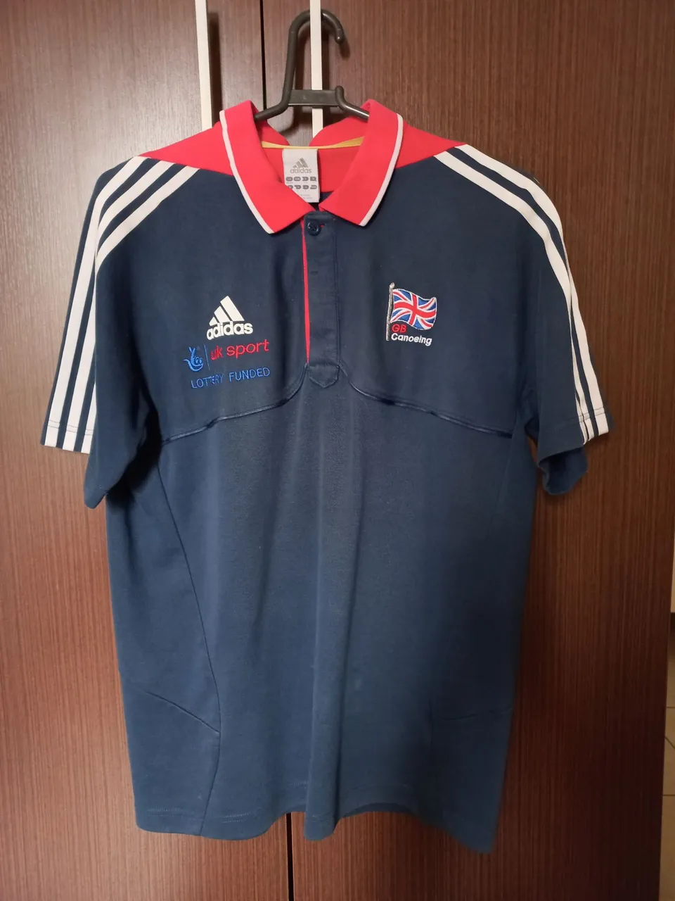 Camisa Adidas Comitê Olímpico Britânico de Canoagem Rio 2016, item raro, P, ótimo estado