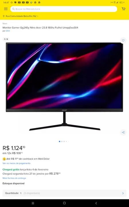 Monitor Gamer Acer Nitro  - Foto 5