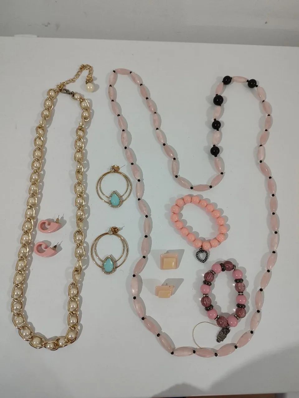 Kit de Bijuterias Rosa Delicado - Foto 4