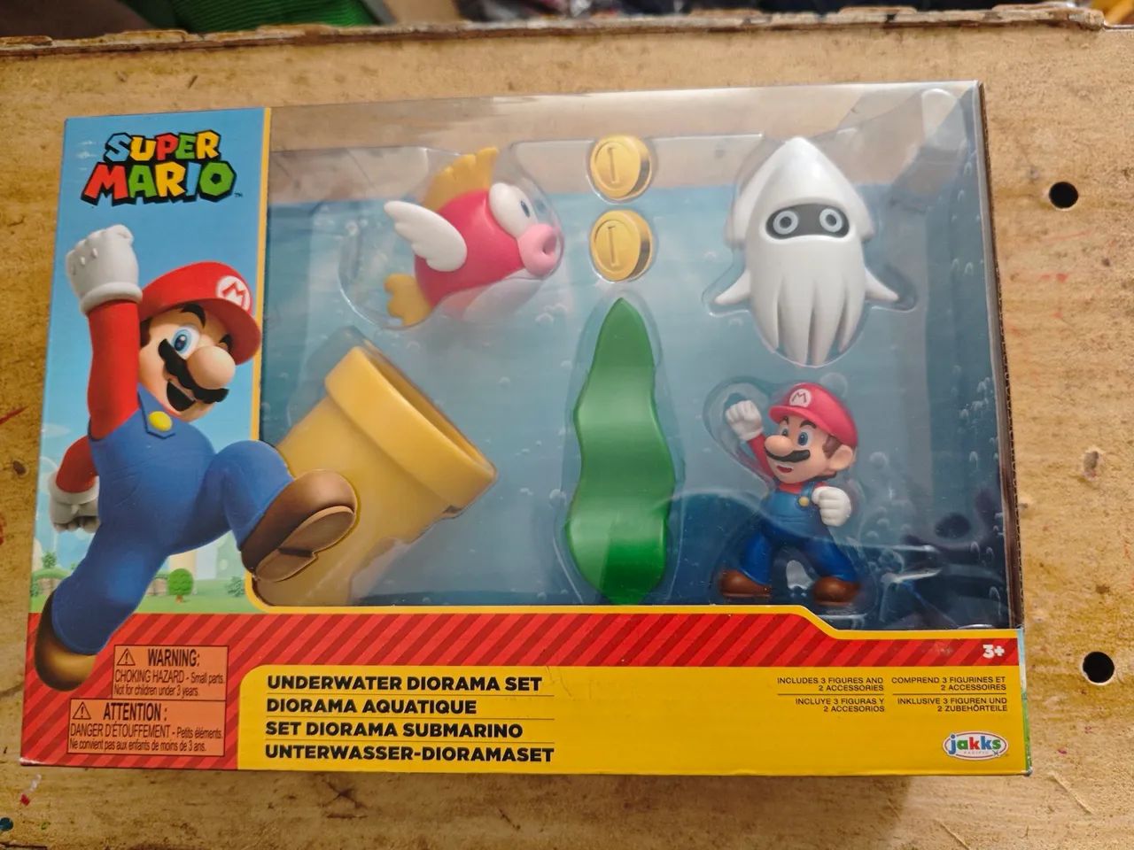 Diorama super Mario Underwater set (novo/lacrado)