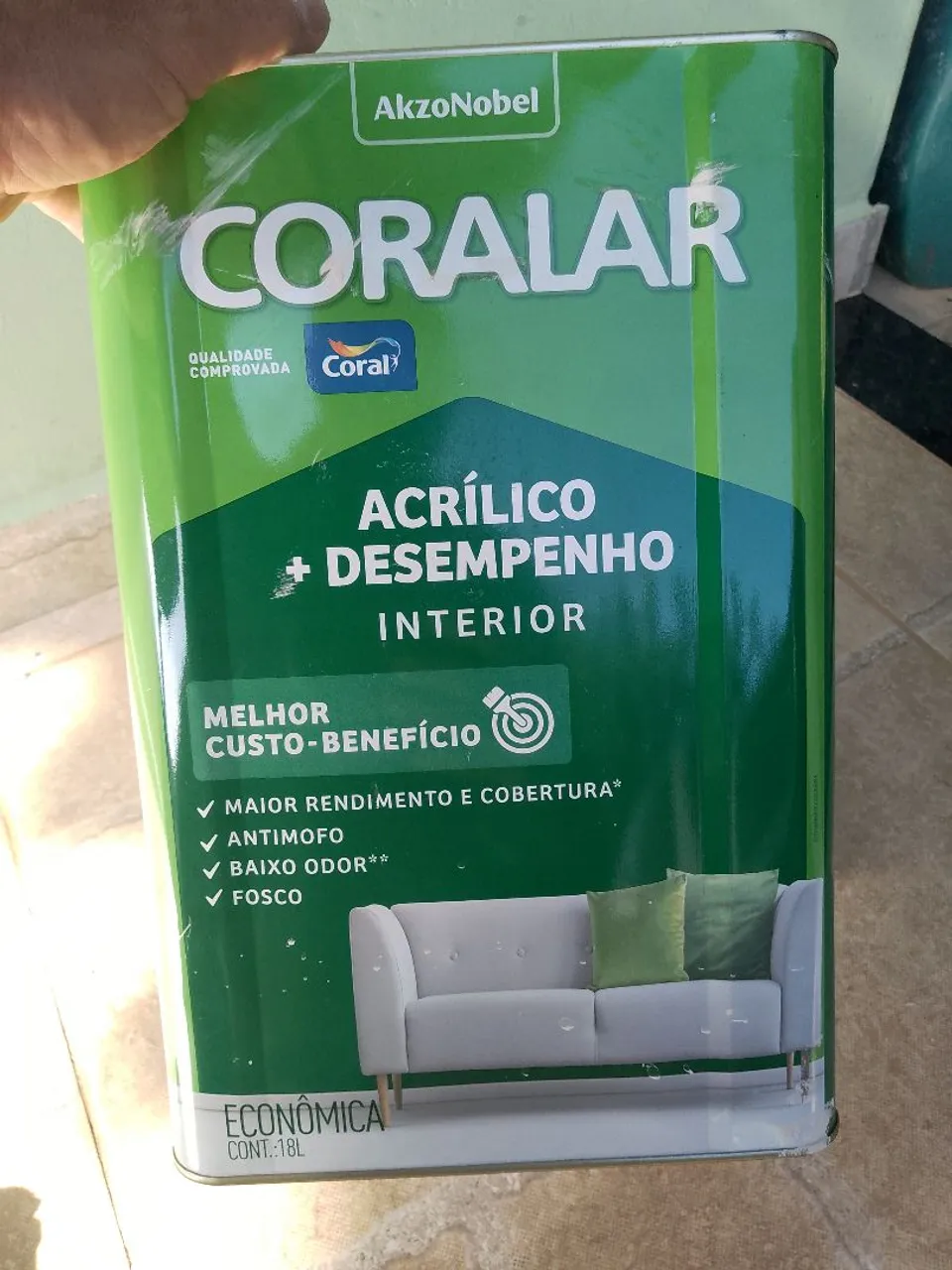 Tinta Acrílica Coralar para Interior 18L