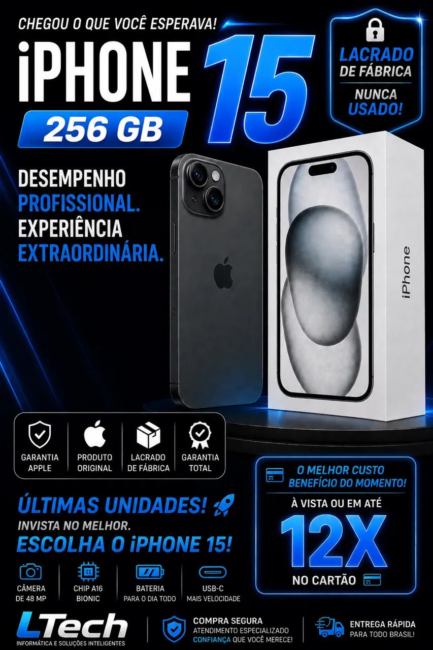 iPhone 15 256Gb lacrado