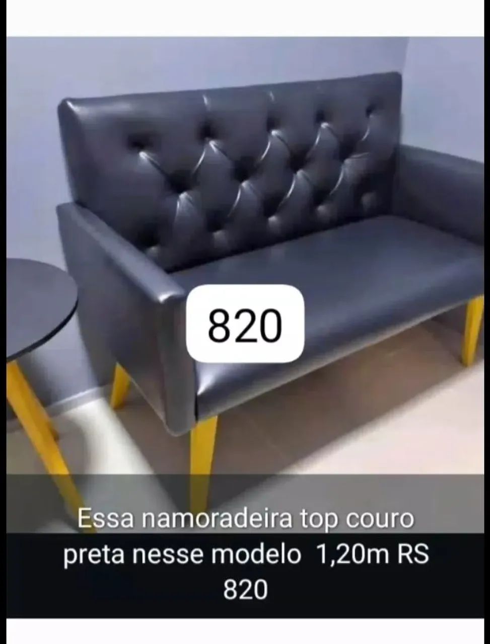 Namoradeira de 1 metro e 20 em top couro  sobre encomenda, contato * 