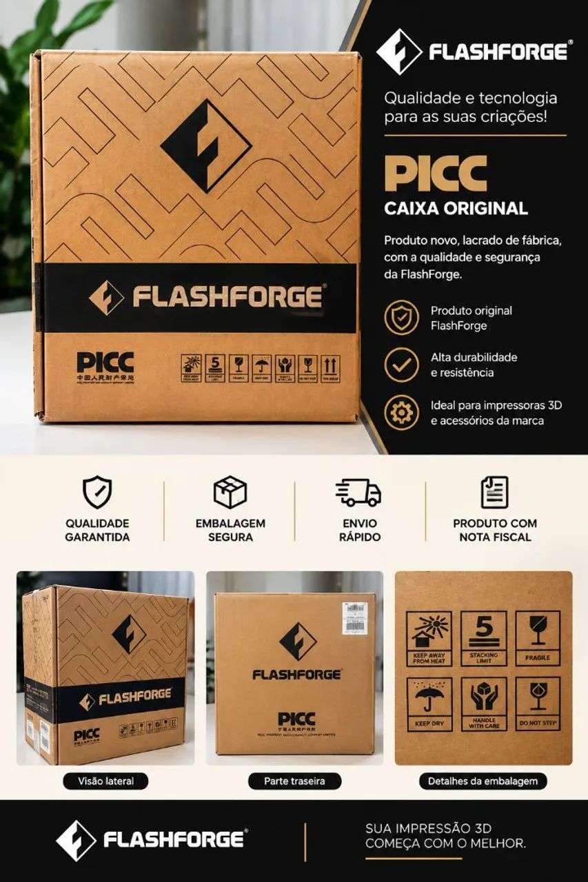 Impressora 3D Flashforge - Excelente Estado (Na Caixa Original) - Foto 3