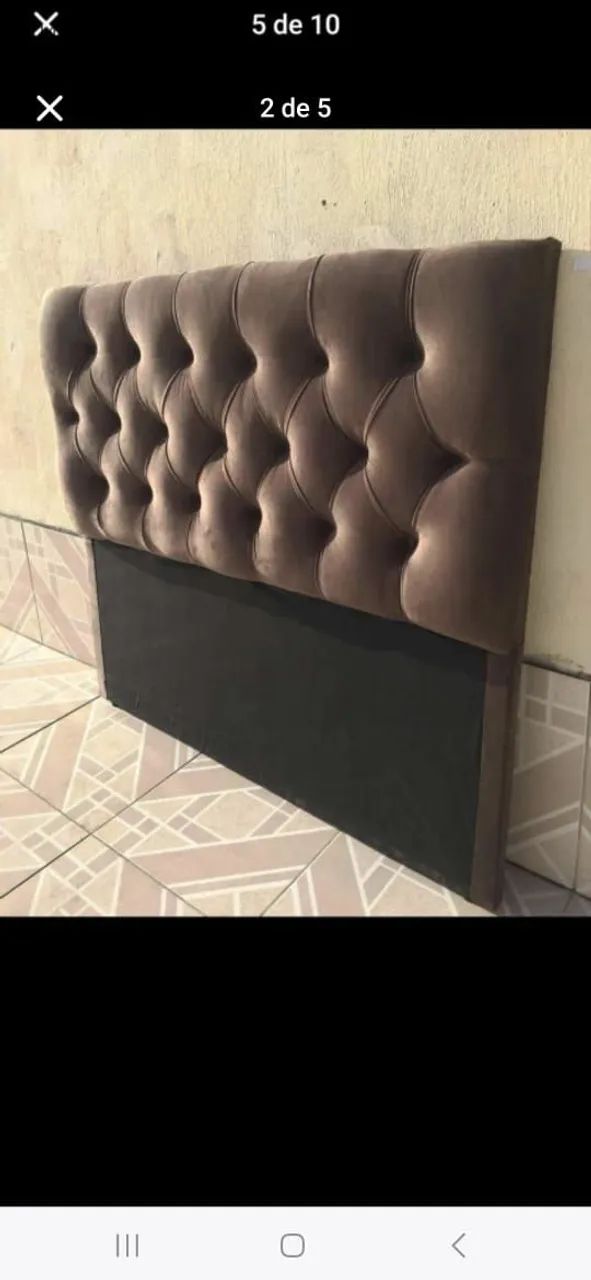 Cabeceira estofada elegante 