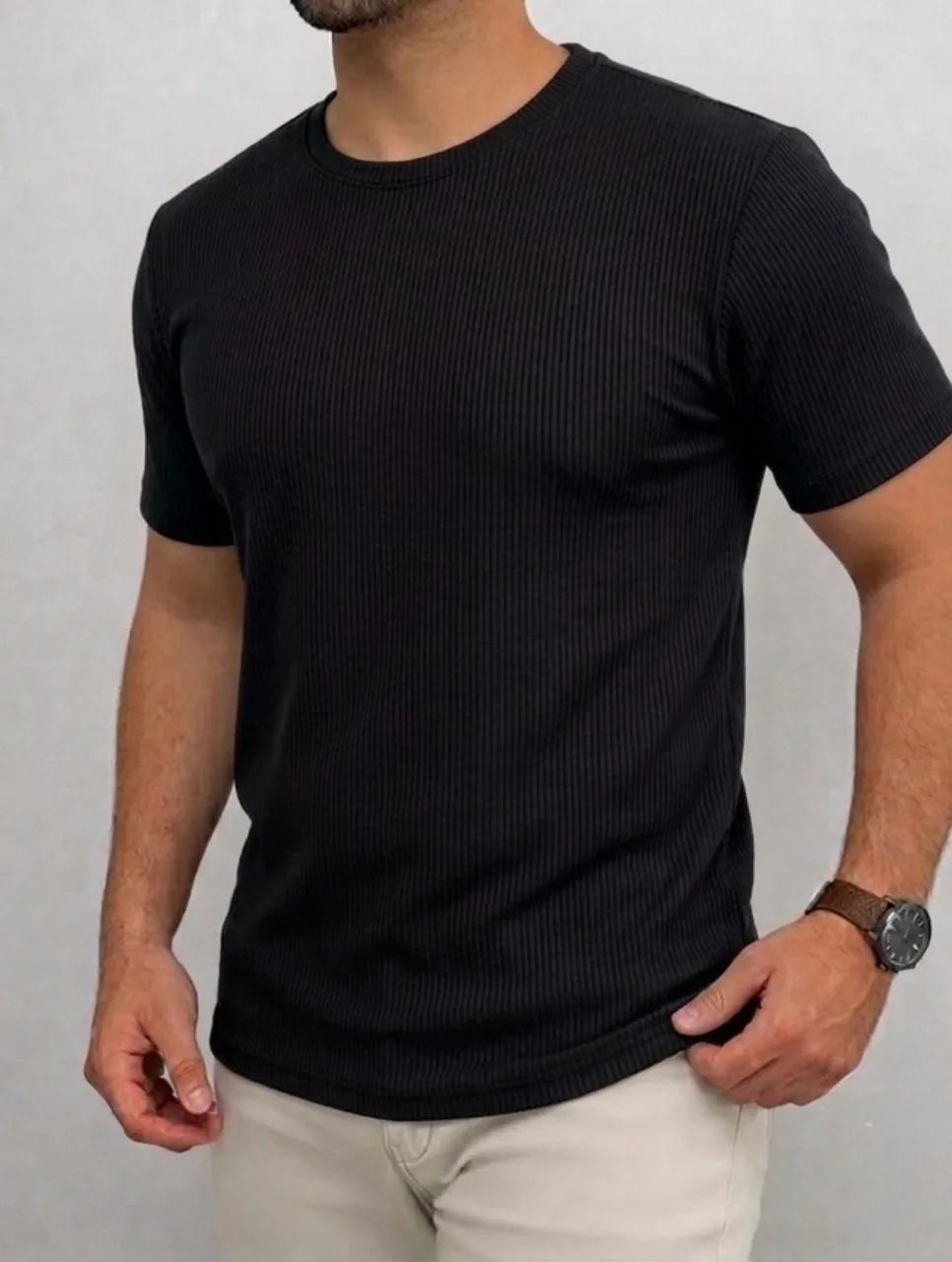 camisa texturizada masculina - Foto 3