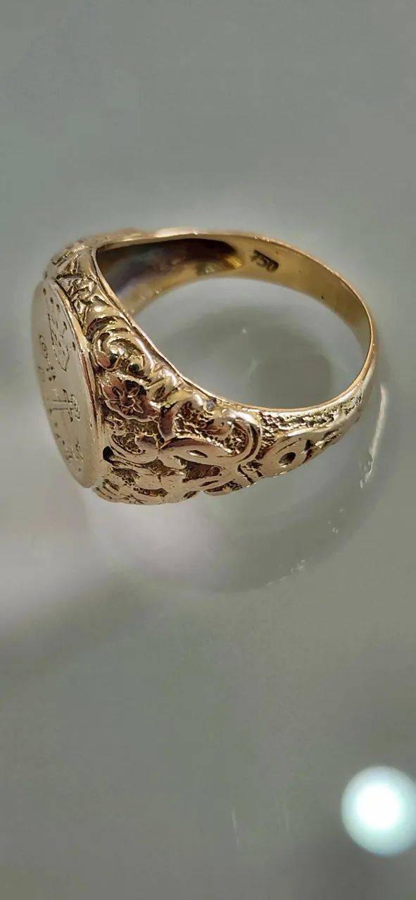 Anel Artesanal em Ouro 18k - Foto 2