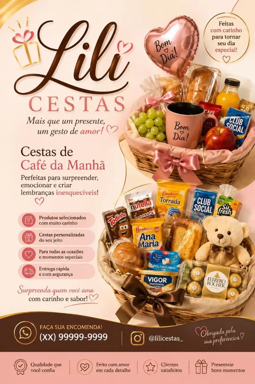 Cesta de café da manhã 
