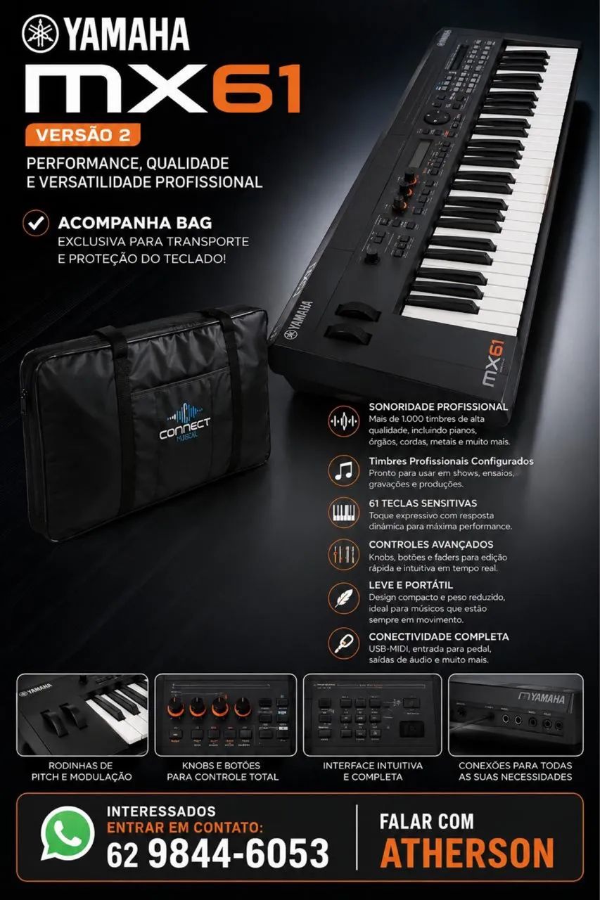 Teclado Yamaha MX61 v2 - Foto 2