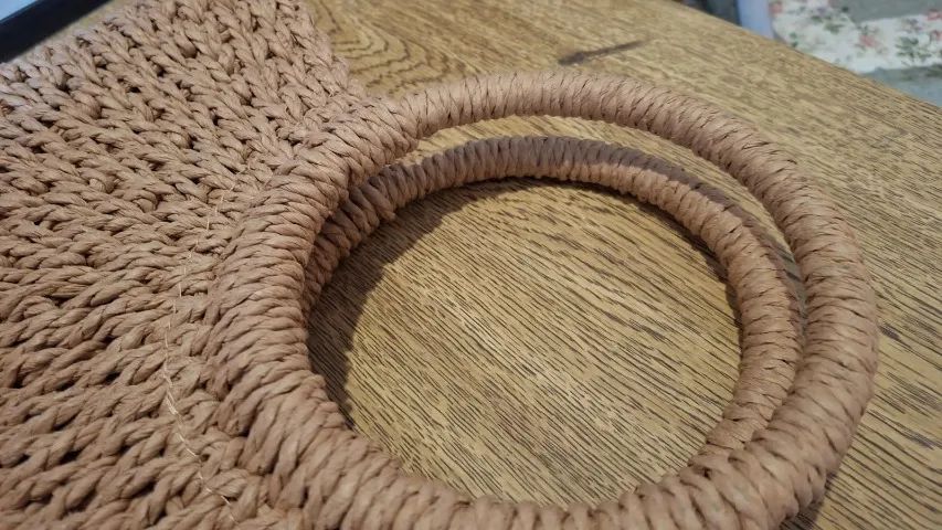 BOLSA DE PALHA FORRADA  - Foto 4