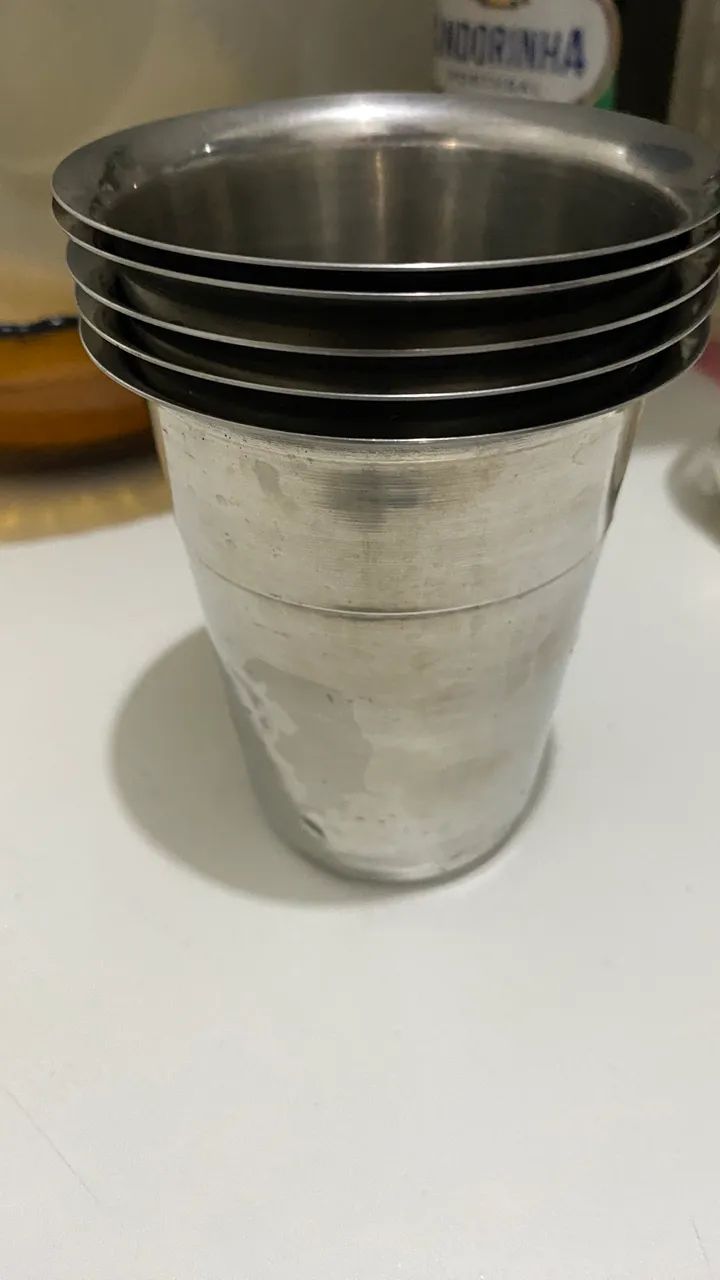 copos de aluminio