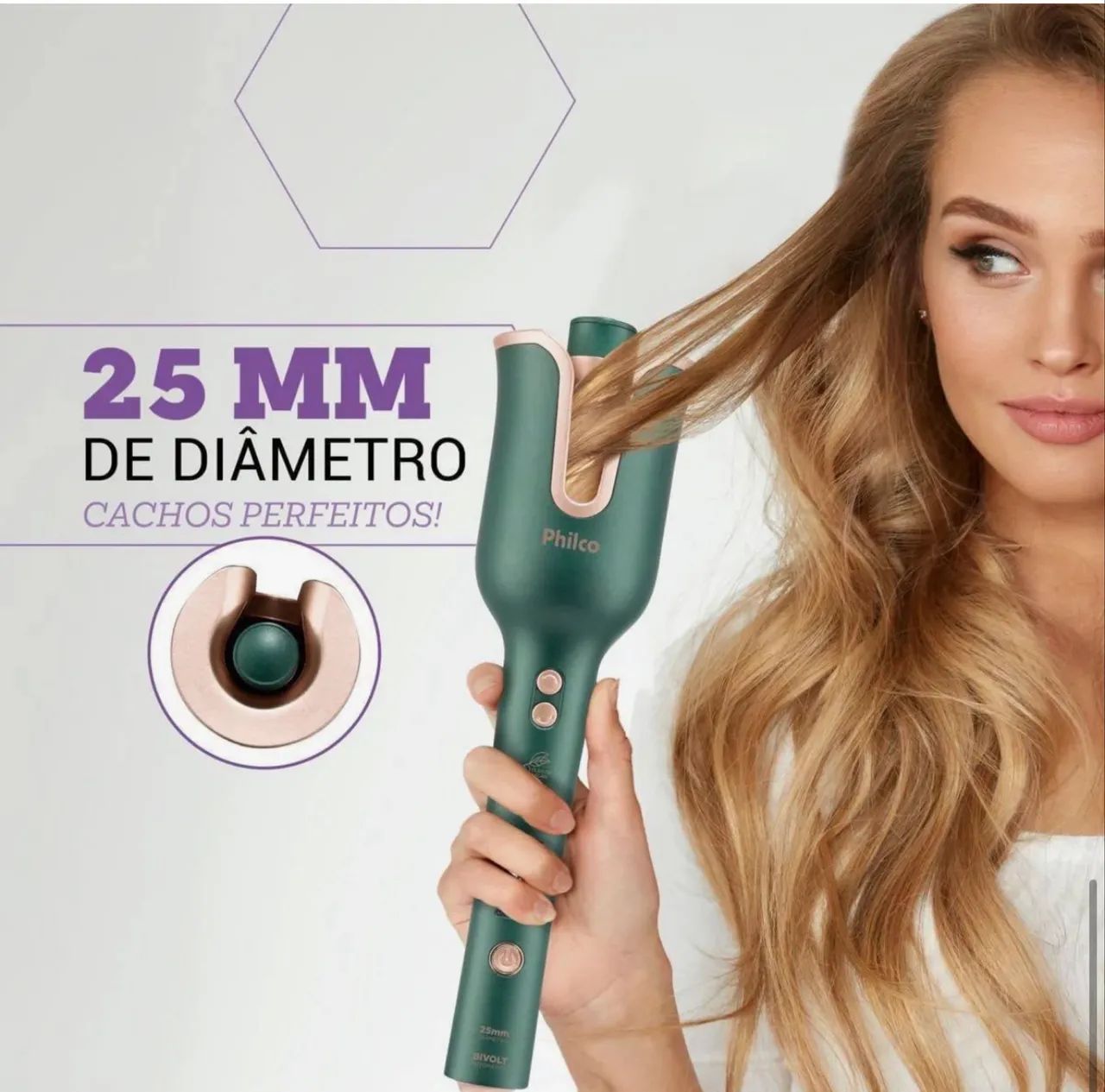 Vendo Cacheador Philco PEC16VD Rotação Automática 230°C Bivolt - Foto 3