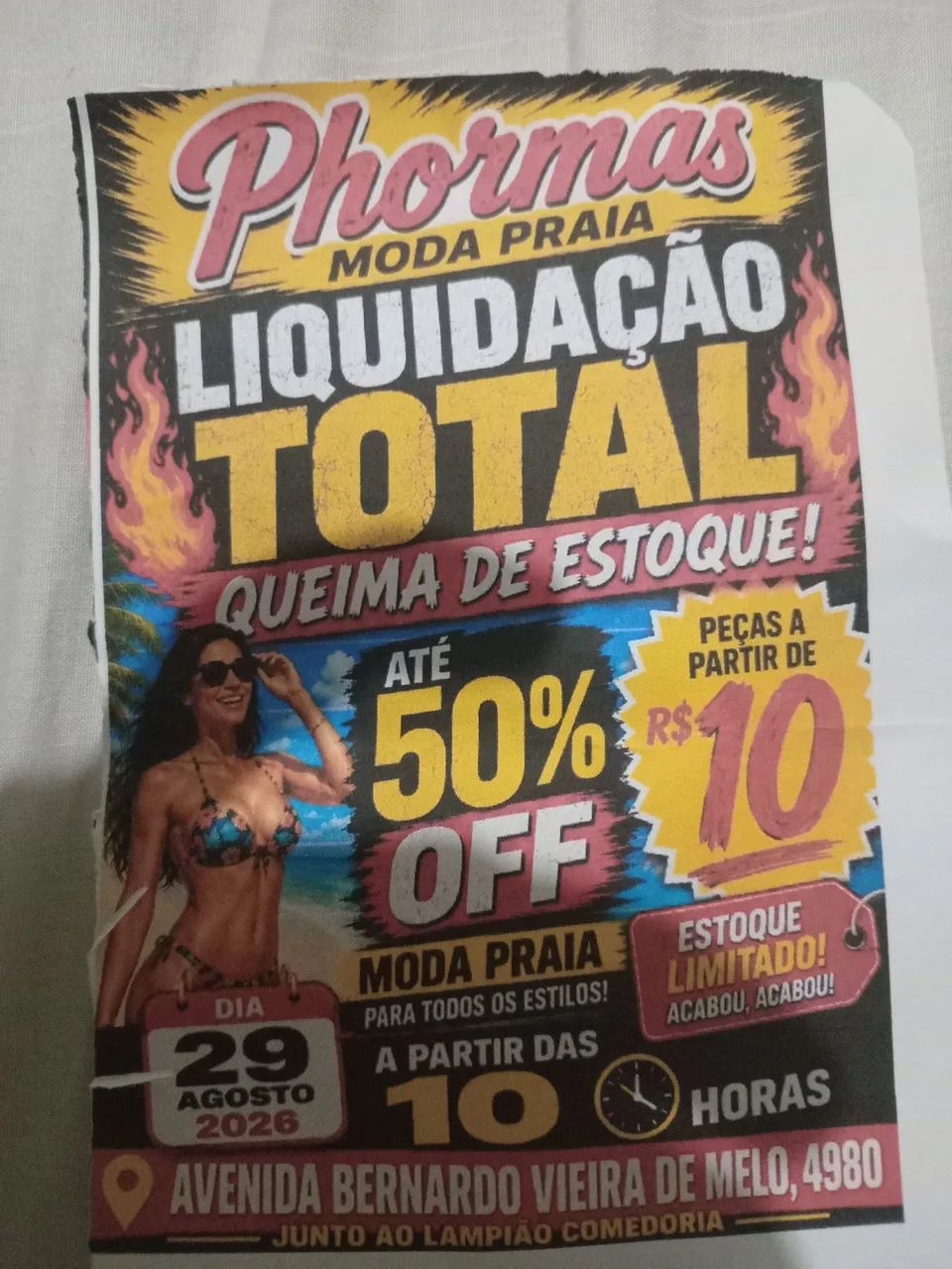 Liquidaçao praia e modas