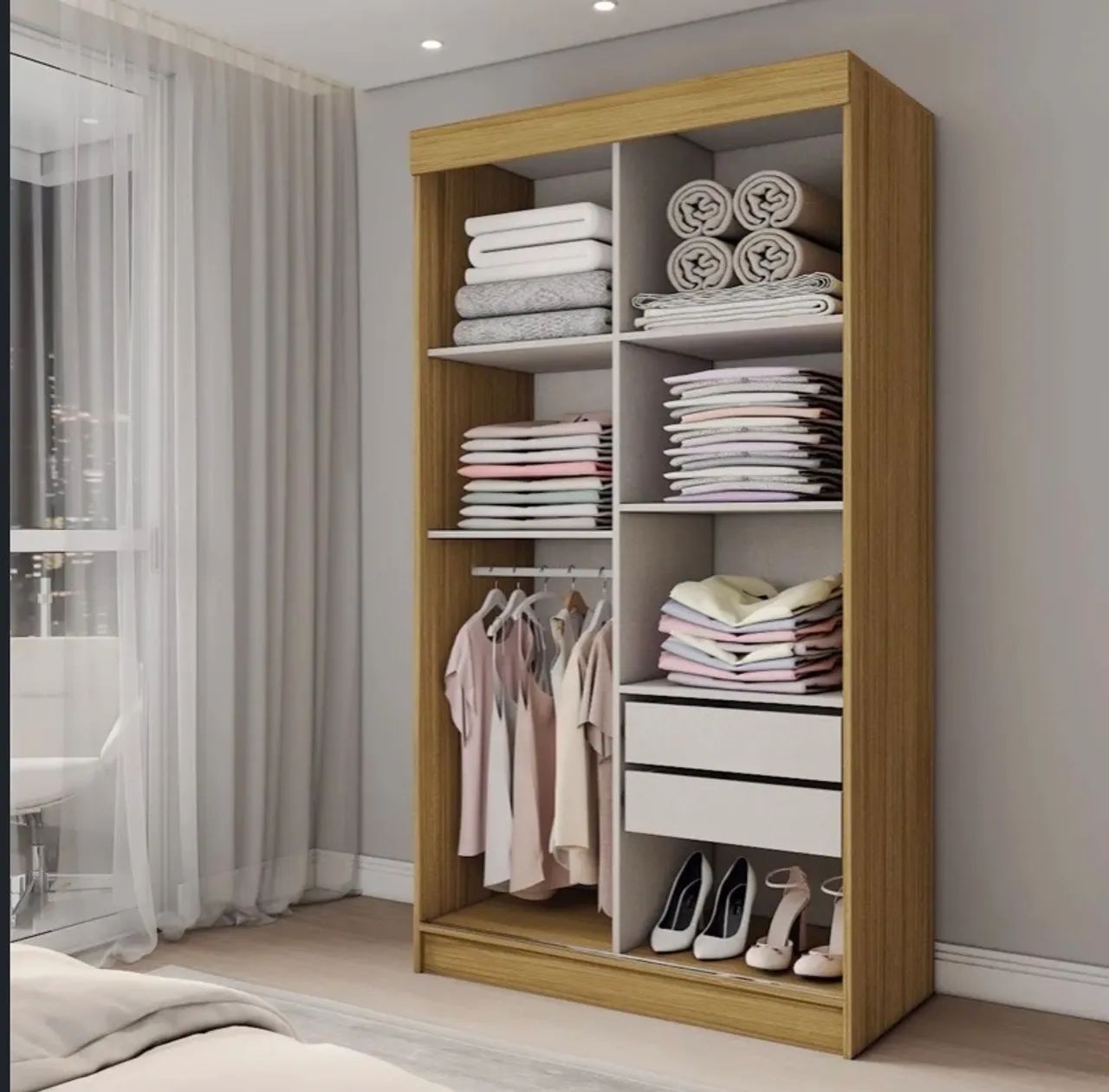 Cama e guarda-roupa no precinho ( semi novo )  - Foto 4