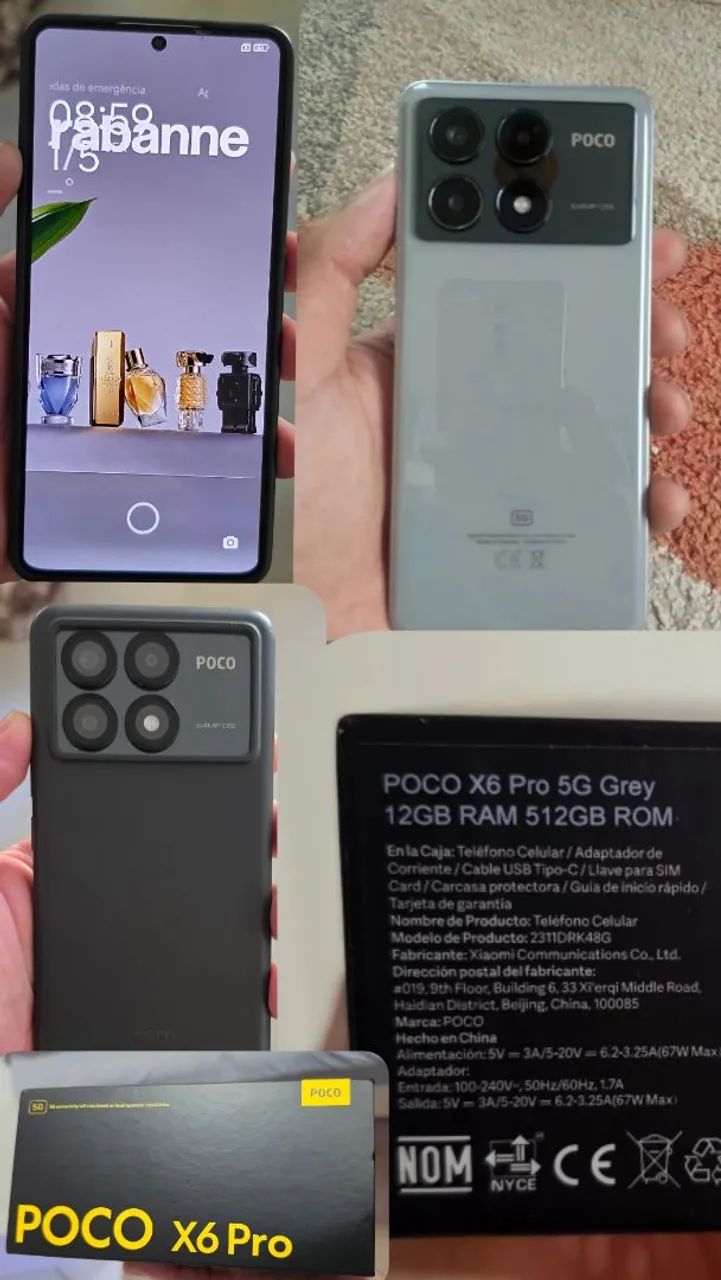 Celular X6 Pro 5G Grey 12GB RAM 512GB ROM - Celulares e