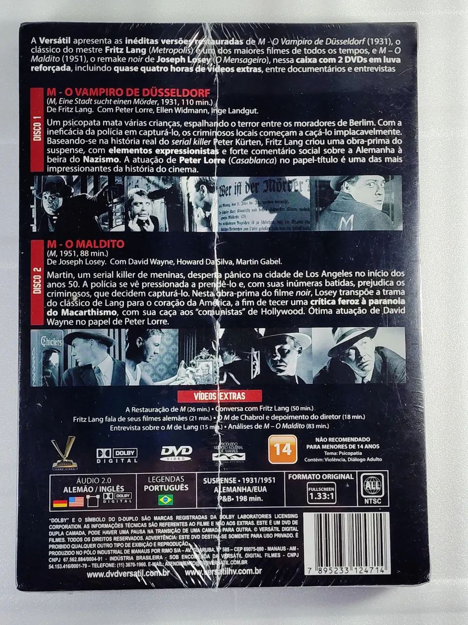 Dvd M o Vampiro de Dusseldorf (Fritz Lang) - Foto 2