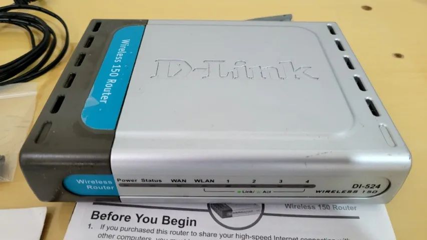 Roteador D-Link DI-524 Wireless 150 - Super Conservado Com Acessórios - Foto 2
