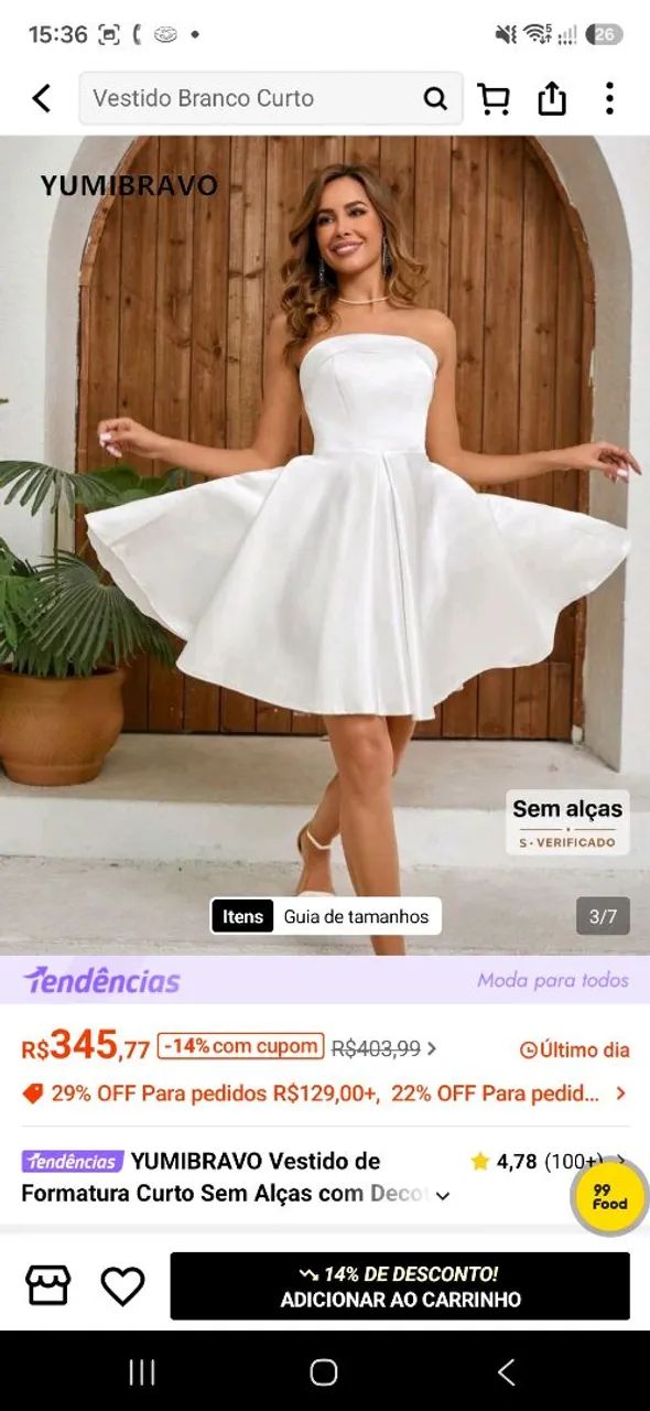  Vestido de noiva curto - Foto 2