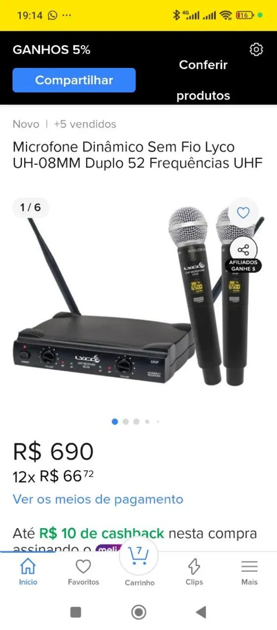 Microfone sem fio lyco - Foto 3