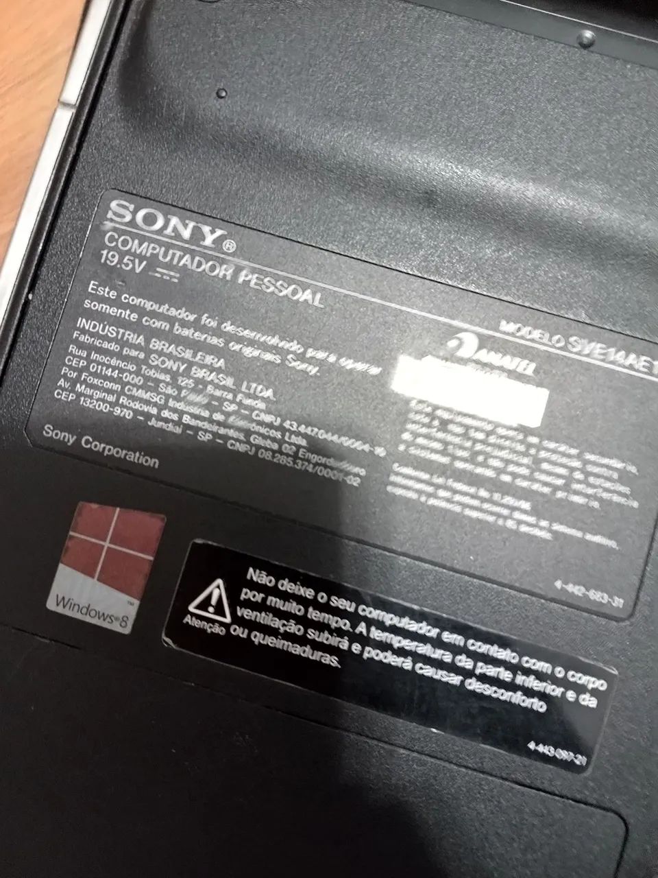 Notebook Sony vaio, para retirada de peças  - Foto 4