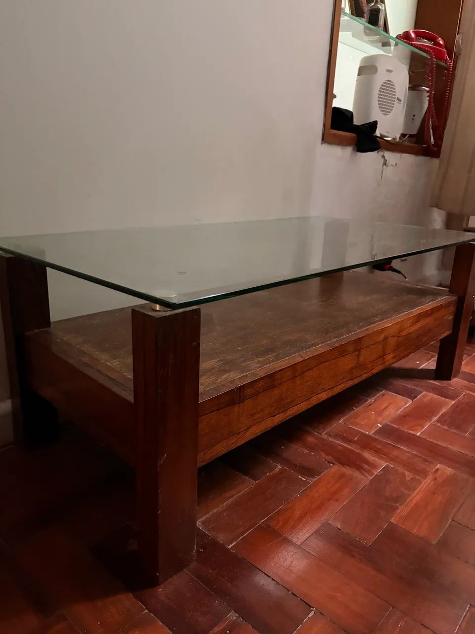 Mesa com Tampo de Vidro e gavetas laterais - Foto 2