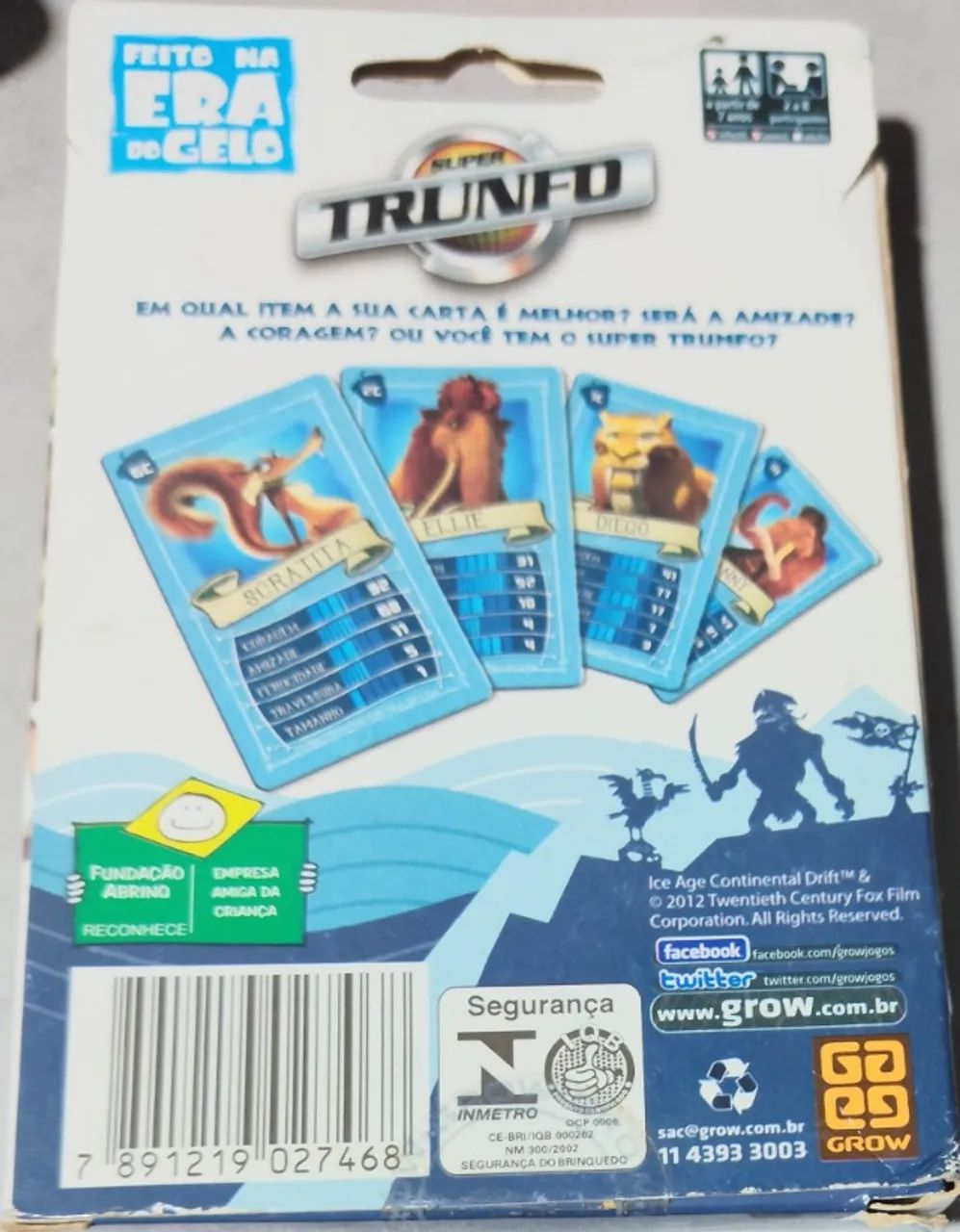 Super Trunfo A Era Do Gelo 4 Completo Coleção Rara Seminovo - Foto 3
