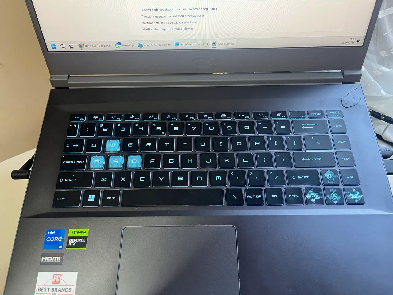 Notebook Gamer MSI - super novo - Foto 3