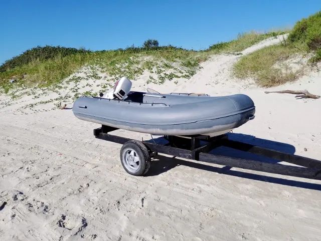 Bote Flexboat Hypalon com motor 15hp Johnson - Foto 4