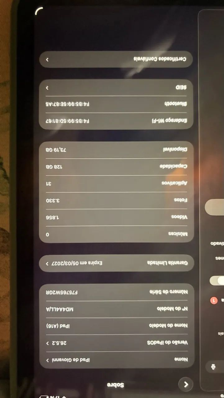 iPad 10ª geração bateria 100% 128gb - Foto 5