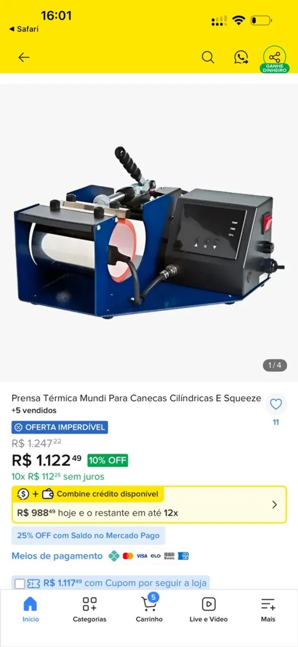 PRENSA PARA CANECA MUNDIAL  - Foto 5