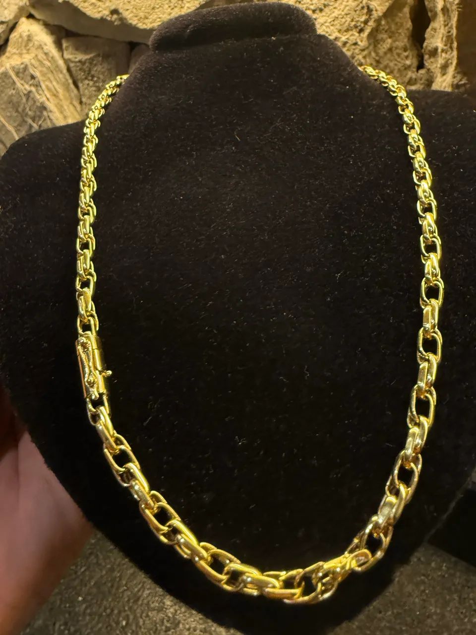 Cordão de ouro 18k modelo elo duplo  - Foto 3